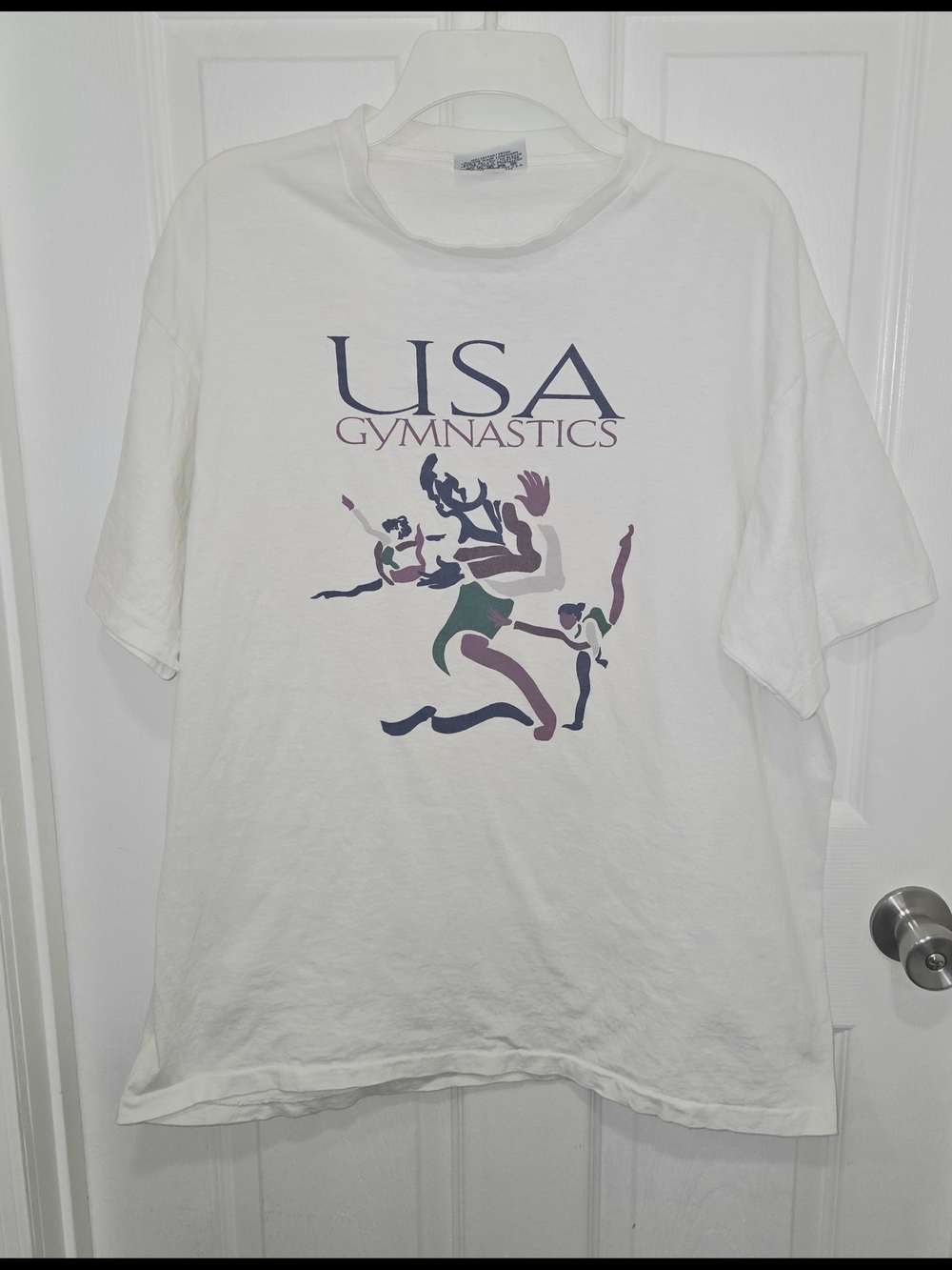 Vintage 80s USA Gymnastics T-Shirt XL Reebok Single Stitch Size XL PLEASE READ.